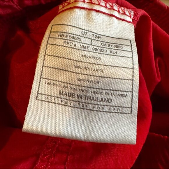 Nike Vintage Mens Red Elastic Waist Lightweight Ankle Zip Pockets Joggers Pants - Picture 10 of 11